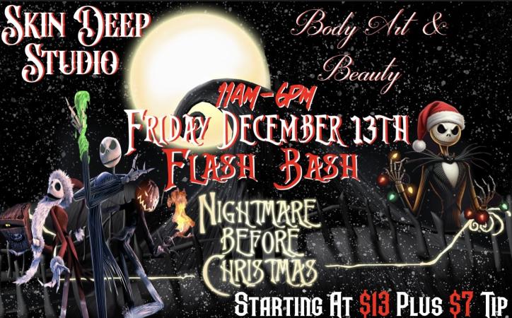 Skin Deep Studio Hosts Flash Bash Event – December 13th