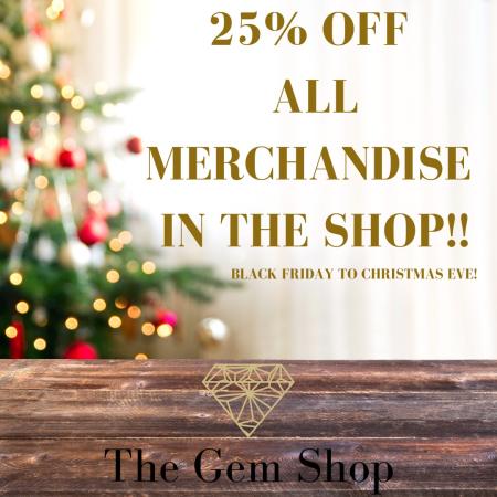 Holiday Savings Alert: 25% Off at the Gem Shop in Rockton!