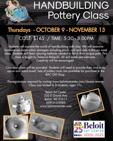Hand Building Pottery Class