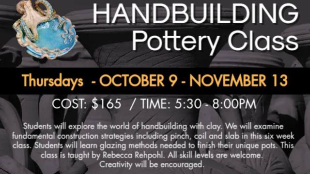Hand Building Pottery Class
